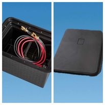Powerpart Black Underfloor Battery Box + Lid - PO553 + PO554