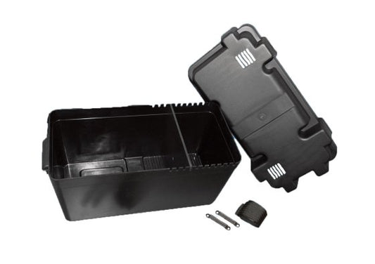 Plastic Battery Box - Black (405x200x190mm)